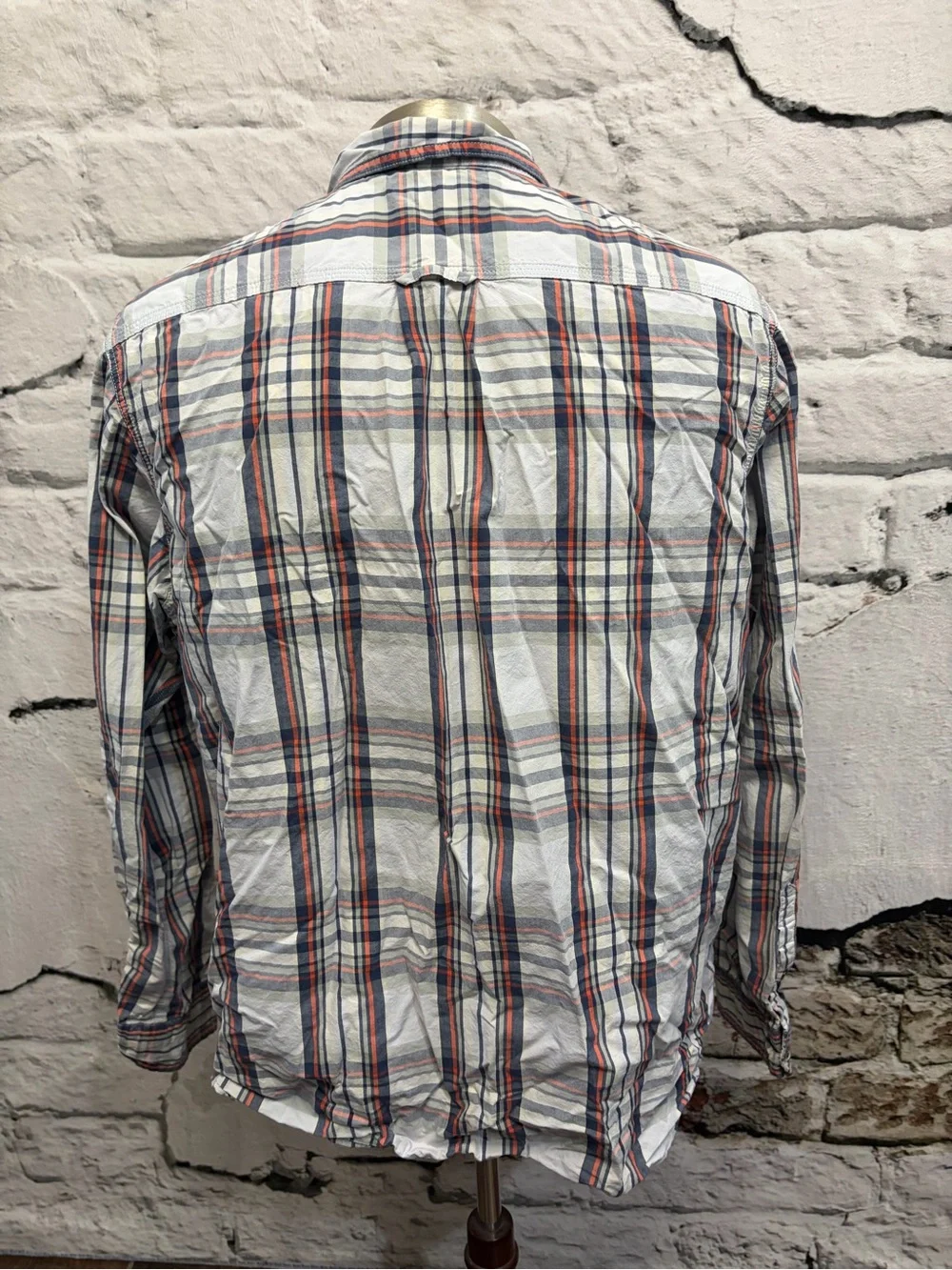 The North Face Plaid 100% Cotton Long Sleeve Shirt Blur Orange Cabincore